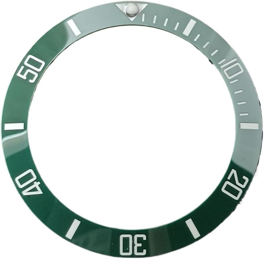 Sloping 40mm*31.5mm Green/Black/Blue Ceramic Bezel Watch Insert for Watch Replace Face Inserts