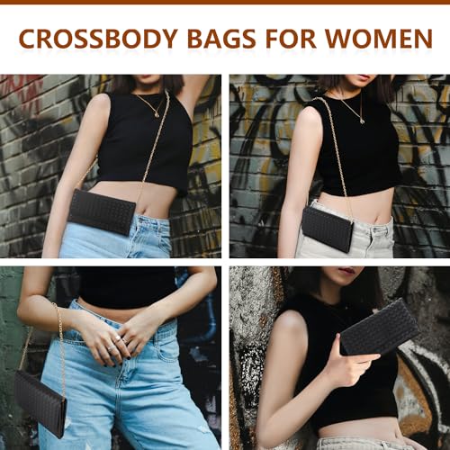U+U Crossbody Bags for Women, Small Bag with Removable Chain, Card Slots & Phone Pocket - Lightweight Purse Wallet (8 Colors) 5
