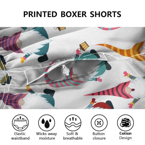 Image of Men's Boxer Shorts Cotton Loose Underwear with Button Fly