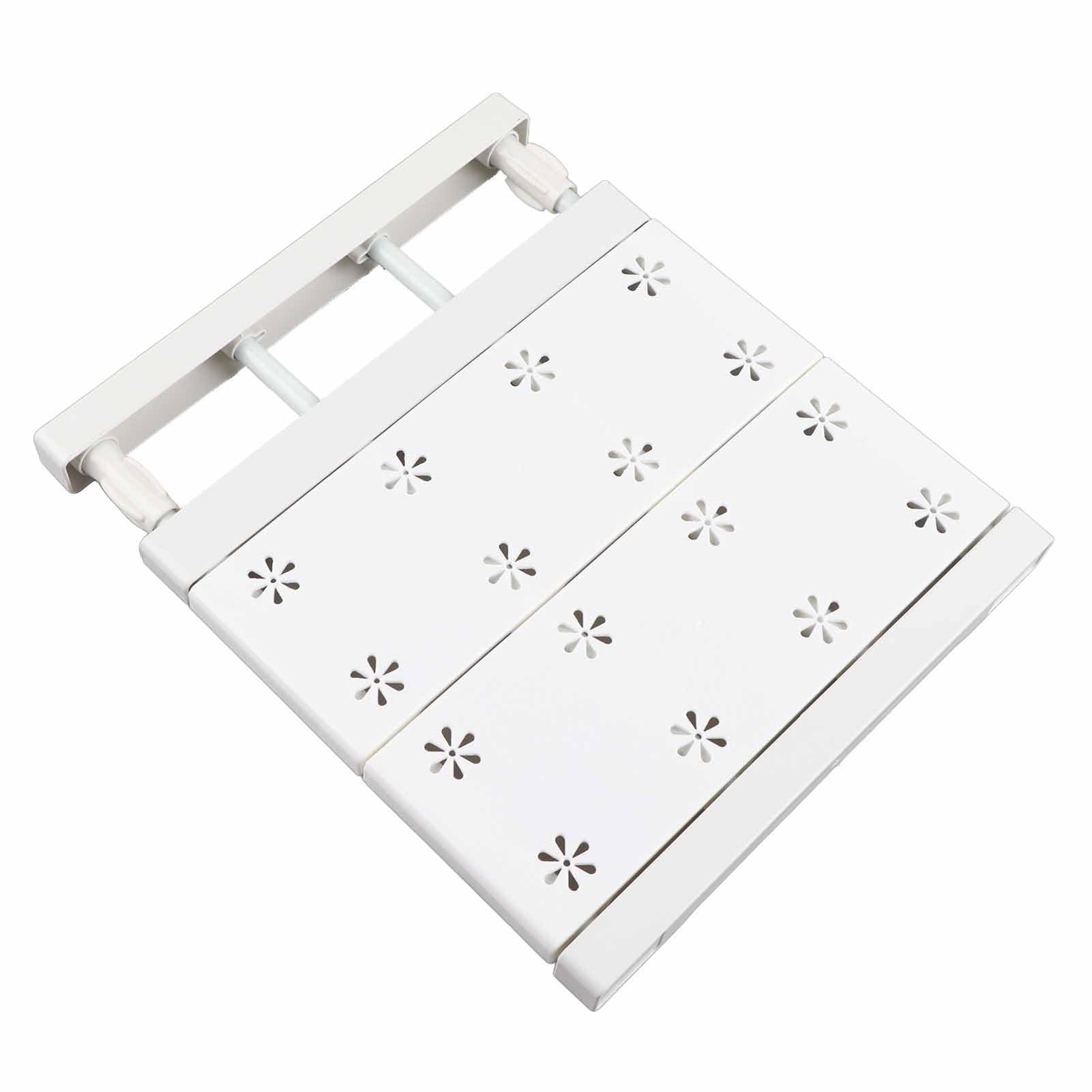 Estante de tensión ajustable para armario, separador de armario expandible para armarios, cocina, baño y taquillas escolares (11.8-15.75 pulgadas de longitud)