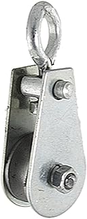 Aexit 0.03 Ton Material Handling 66 lb Single Swivel Wheel Rope Pulley Hoist Snatch Blocks Tool