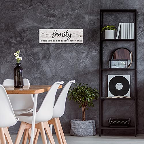 Family-Wooden-Wall-Decor-157-x-51-Inch-Where-Life-Begin-Wood-Sign-Love-Never-Ends-Wall-Plaque-Wooden-Family-Words-Hanging-Sign-Family-Wood-Hanging-Decor-Rustic-Family-Wooden-Decor-for-Home-Decor