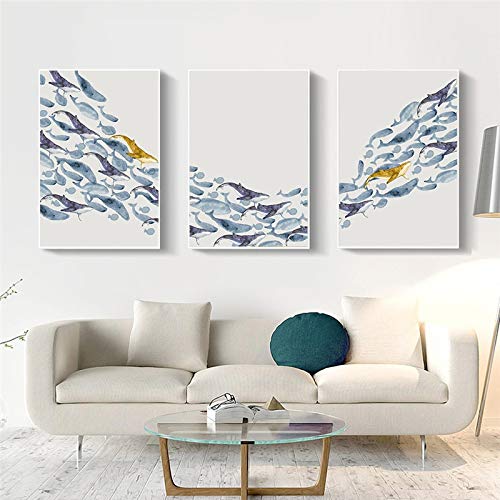 Style bleu scandinave abstrait pour instaurer le calme chez soi