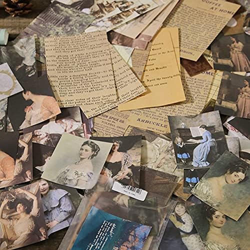 200 Pcs Scrapbook Stickers Vintage Sticker Set Vintage Portrait Material Scrapbooking Supplies Retro Scrapbook Stickers Paper Pack Self-Adhesive DIY Craft Kits Collage Decor for Journal Notebook Card