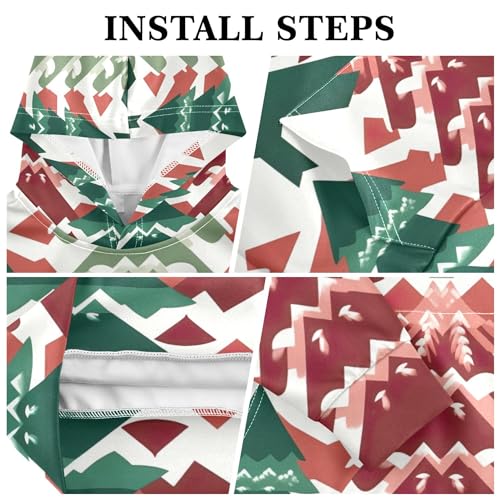 Kids Hoodies Sweaters Christmas Xmas Trees Hooded Sweatshirts with Big Pockets for Boys Girls B04003173