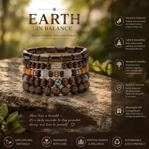 Image of Young & Forever Multi-Pack Men's Leather Bracelet Set - Braided Rope, Vintage Bead, Gothic Punk Skull, & Boho Wrapped Multi-Layer Cuff Wristbands, Adjustable Jewelry Pack