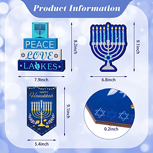 Jetec3pieceshappyhanukkahdoorsigndecorationsforhomewoodenbluechanukkahhangingrusticmenorahwalldecorindooroutdoorjewishhanukkahpartydecoration Urban Country Home Decor Jetec 3 pieces happy hanukkah door sign decorations for home wooden blue chanukkah hanging rustic menorah wall decor indoor outdoor jewish hanukkah party decoration urban country home decor