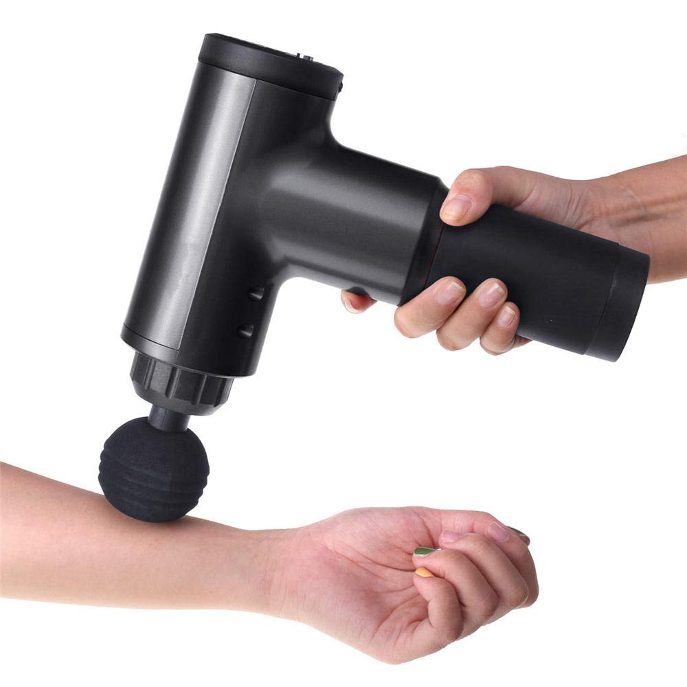 Pistolet de Massage Musculaire Silencieux à 6 Vitesses, soulagement des douleurs et Massage Sportif, Relaxation, 4 têtes, amincissement du Corps