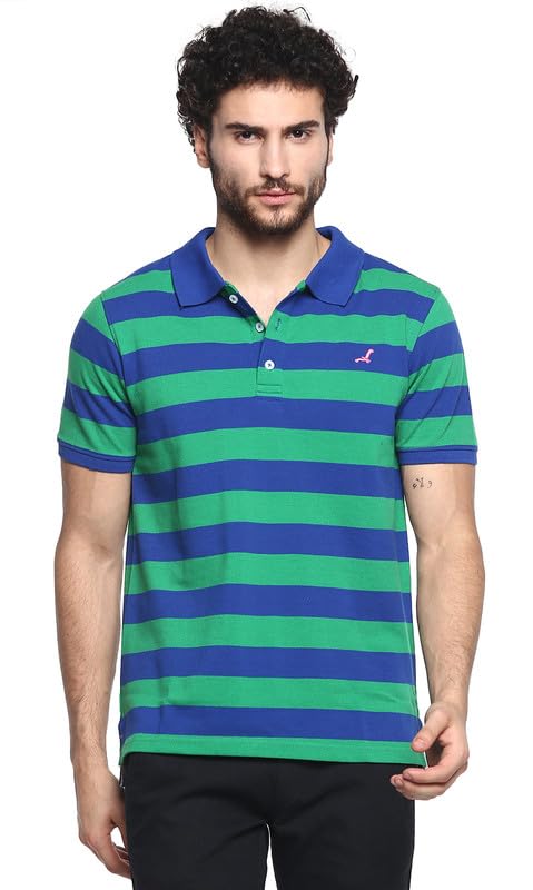 CottonPoly Striped Polo T-Shirt for Men (AC700)