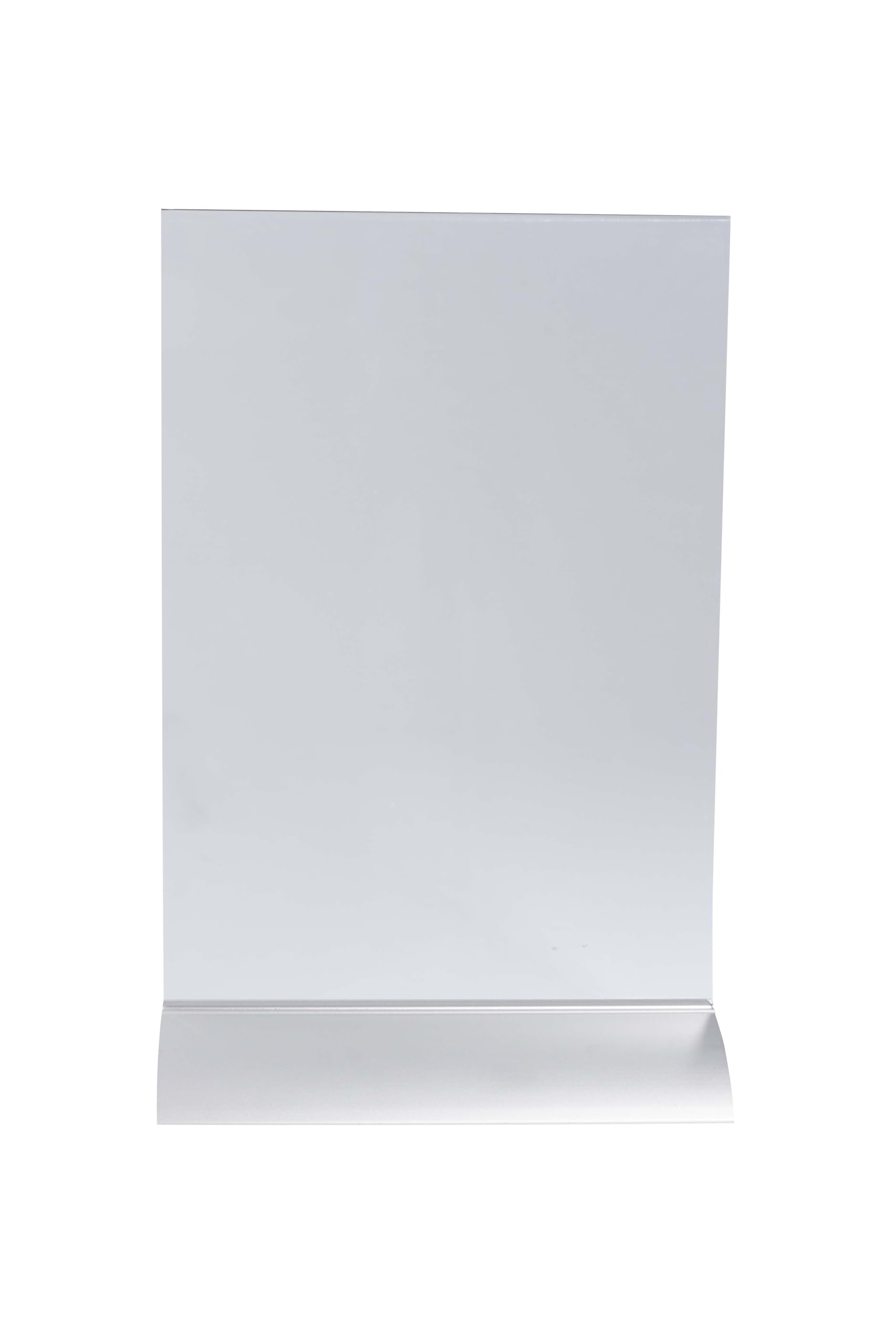 Exacompta - Ref. 85658D - Cartón de 5 soportes visuales inclinados sobre pie de aluminio vertical - Dimensiones 21 x 30 x 8,5 cm - Portamenú, carta de vinos, carteles, documento A5 - En PMMA - Alu