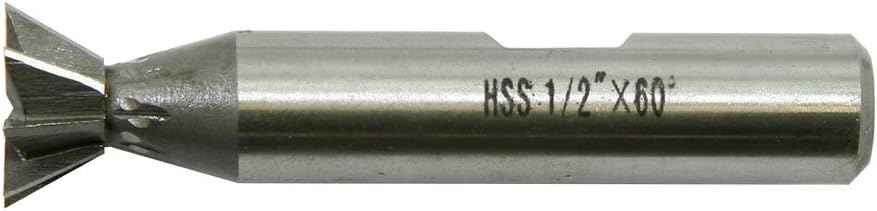 1/2" Diameter Dovetail Cutter 60 Degree High Speed Steel, LittleMachineShop.com (2905)
