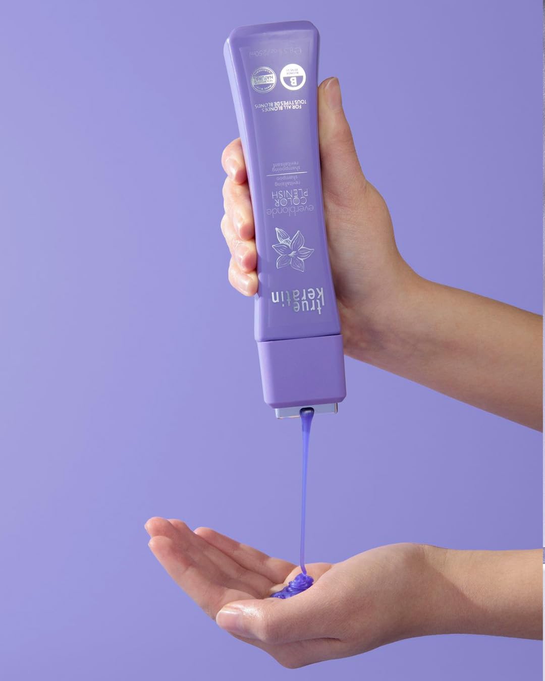 true keratin Everblonde ColorPlenish Revitilazing Shampoo - Made With Certified Organic Lavender Flower Extract 8.5oz/250ml