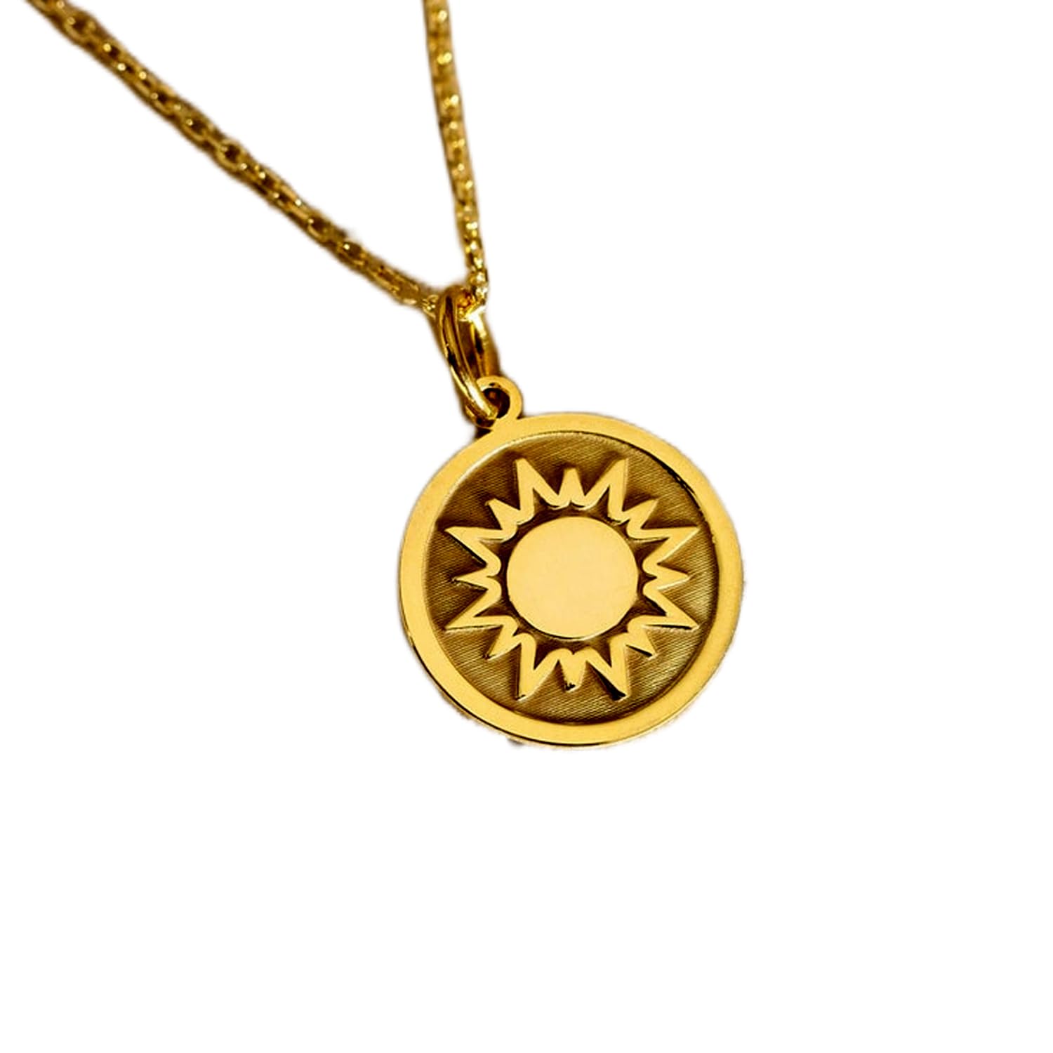 Collier soleil en argent 925 et or LKBEADS chaîne 45 cm - 4