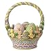 Jim Shore HWC by Enesco 12th Anniversary Easter Basket w/3 Eggs