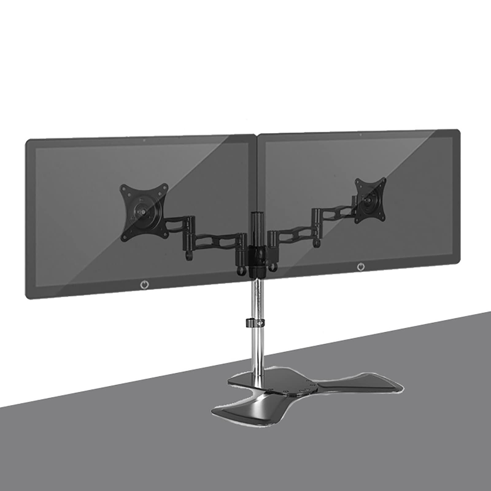 HYJYGM Tabela najlepsza stojak na telewizję, montaż stojaka telewizyjnego z ekranami poziomymi i pionowymi, baza telewizyjna tabletopa z zarządzaniem wiązką, pasuje do 15-27 cali telewizorów