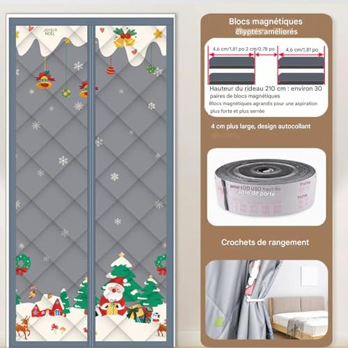 Rideaux de porte isolants magnétiques pour protection extérieure
