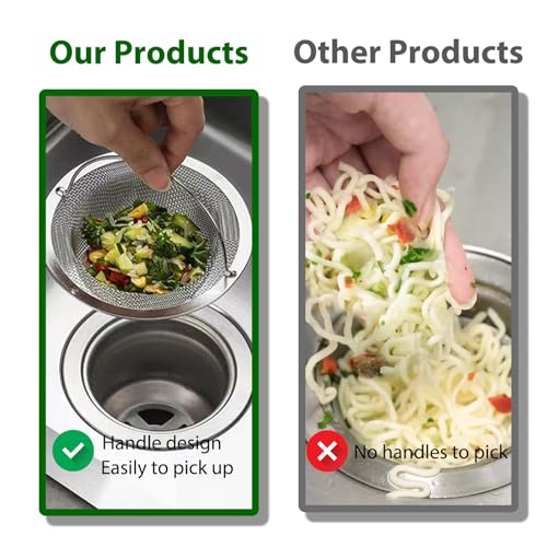 Colador para fregadero de cocina 4 unidades acero inoxidable miniatura 3