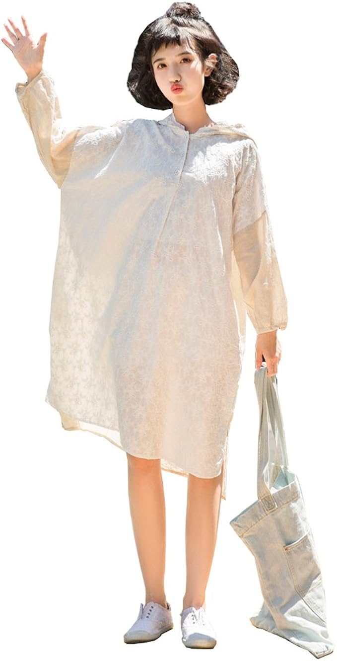 Amazon Co Jp ワンピース レディース キレイめ 膝丈 春秋 ワンピース ゆったり大きいサイズ 長袖 リネン ワンピース 復古系 刺繍柄 森ガール 人気の 大人可愛い ナチュラル ワンピース 杏色 服 ファッション小物