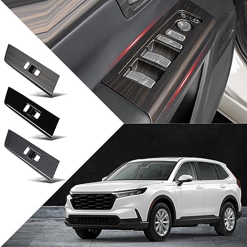 MUXEE 4pc Window Lift Switch Panel Cover Interior Decoration for Honda CRV CR-V 2023 2024 2025 2026 - ABS Wood Grain Sport Interior Accessories by MUXEE - Image 5