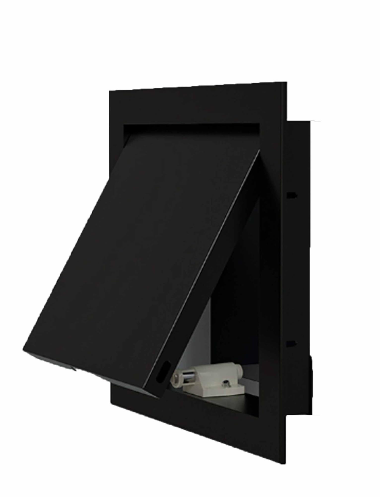 Couvercle de trappe d'accès métallique noir 30x30 cm à ouverture tactile pour cloison sèche