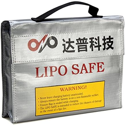 (Size:L) DUPU Explosion-Proof Fire-Proof Bag for Li-Po Battery Remote Control Toys Parts