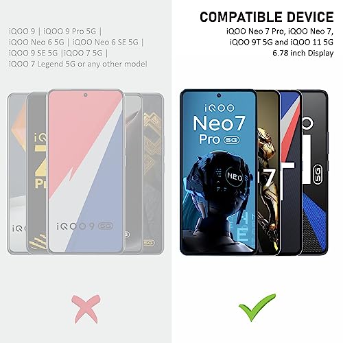 Image of Mr.Shield Top-Notch HD+ Tempered Glass Screen Protector Guard for iQOO Neo 7 Pro /Neo 7 /11 /9T (6.78 Inch), 9H Hardness, Military Grade Protection, Easy Installation Kit
