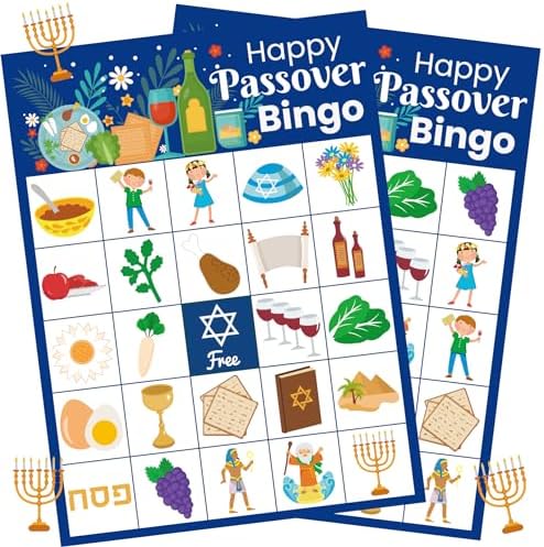 Passover Games for Kids Passover Bingo Passover Party Games with ...