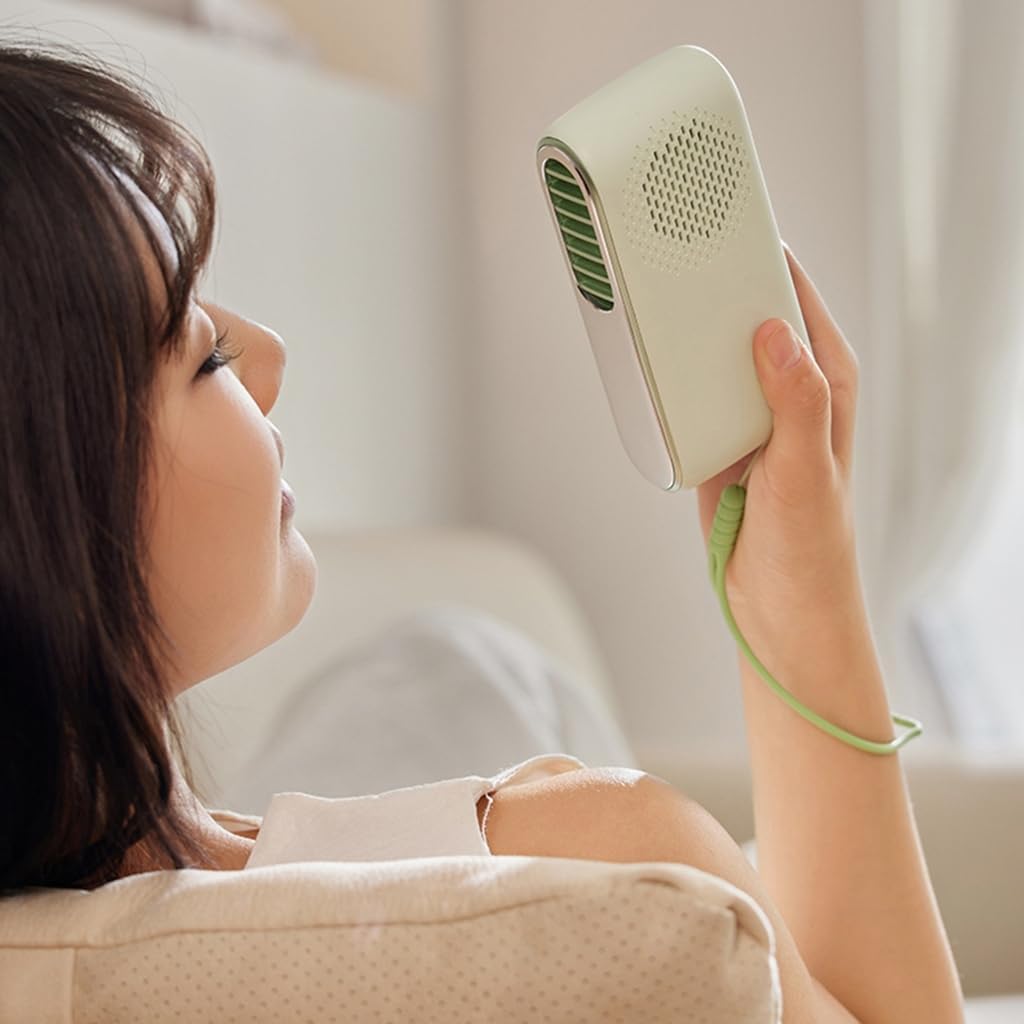 Small Bladeless Desk Fan Cooling Device Air Circulation Machine Perfect for Outdoor Camping Indoor Use ABS Construction