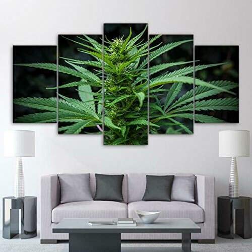 Image imprimee sur toile cannaba avec cadre pour habiller un grand mur vide