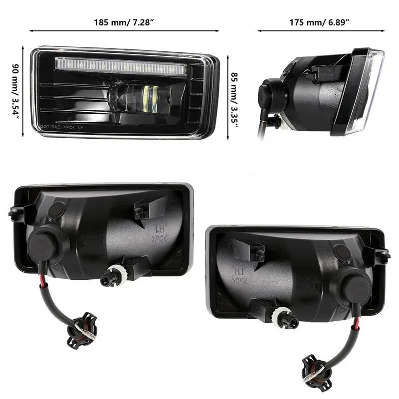 Fendinebbia a LED 2 pezzi/coppia fendinebbia a LED per auto per Chevy per Silverado 2007-2015 per Avalanche 2007-2013 per Suburban 2007-2014 fari paraurti Gruppo Fari Fendinebbia