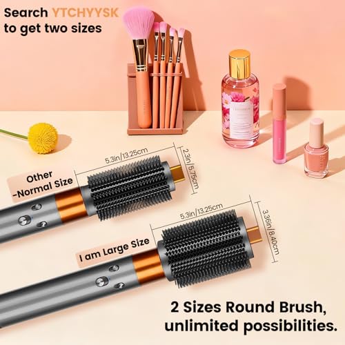 Image of Upgraded Large Round Volumizing Brush Attachment for Dyson Airwrap HS01 /05 /08, Round Brush for Dyson Air wrap Accessories for Straighten Fast Dry Big Curls Add Volume