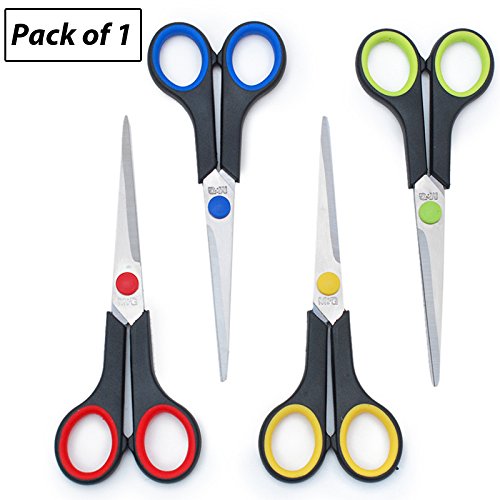 Paper Cutting Scissor for Office, Multipurpose, 174mm, Random Colors