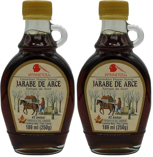 WINNETOU - Sirope de Arce, Jarabe de Arce 100% Natural, Maple Syrup, Canadá #2 Ámbar/Grado A - 250 g (Paquete de 2)