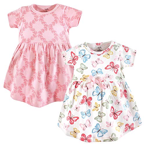 Image of Touched by Nature Baby-Girls Organic Cotton Short-Sleeve and Long-Sleeve Dresses