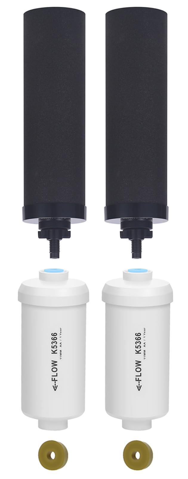 NSF/ANSI 375 Certified Water Filter, Replacement For Berkey BB92 Black Filters