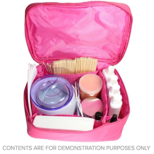 Make Up Beauty Cosmetic Bag - Large Travel Wash Case Bags for Women Girls Storage of Makeup Cosmetics, Toiletry Pouch for Brushes Toiletries Kids Brush Kit Nail Art Lamp Set, Splash Waterproof (BLACK)