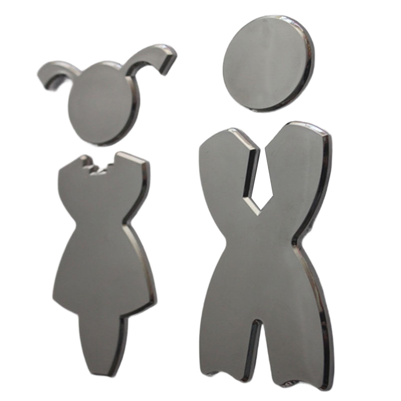 YIXANNX Male And Female Restroom Indicator Stylish Toilet Symbol Compact Signs Various Spaces Can Be Used For Long Time. Restroom Identification Bathroom