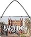 Produktbild Blechschild ''Barcelona'' 18x12cm Geschenk Lustige Sprüche Feier Vintage Retro Geburtstag Deko Party Überraschung Fan Landschaften Orte Städte Länder Urlaub See Täler