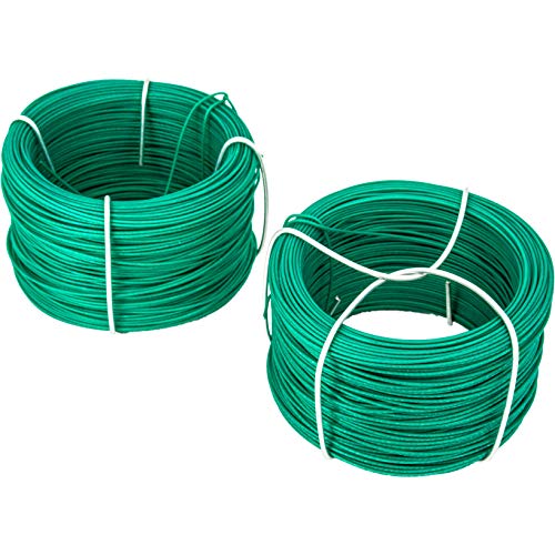 Preisvergleich Produktbild amaux Blumendraht Bindedraht Basteldraht grün 2X 50M