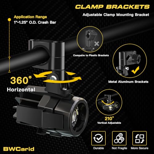 Bwcarid LED MOTORCYCLE AUXILIARY LIGHTS Motorcycle Auxiliary Lights Kit Led Spot Driving Fog Light Pods thumb #2