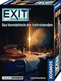 Kosmos 682828 EXIT - Das Spiel - Das Vermächtnis des Weltreisenden, Level: Fortgeschrittene, Spannendes Rätseln im Team, Escape Room Spiel, ab 12 Jahre, Gesellschaftsspiel, für 1-4 Personen