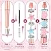 12Pcs Gradient Beaded Pens, Shiny Fancy Beadable Pens Bulk, Focal Beads Pen, Retractable Ballpoint Pen for Tween Girls DIY Graduation Gift (12 Colors)