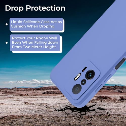 Image of A rtistque Back Cover Case for Xiaomi Mi 11T | Mi 11T Pro with Camera Protection | Shockproof TPU | Stylish Protective Design | Slim Fit | Ultra Matte | Xiaomi Mi 11T | Mi 11T Pro Back Cover - Blue