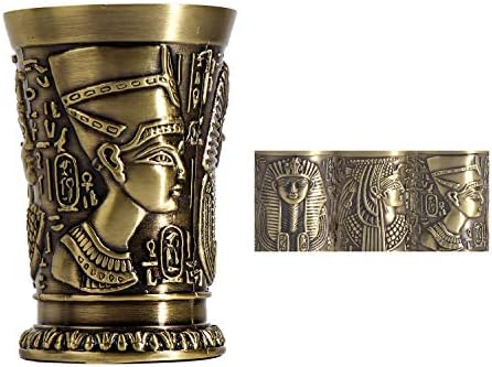 Shot Glass, Metal Vintage Egyptian Shot Glass, Creative Wine Shot Glass, Personalized Sip Glass, Used For Tequila-Vodka-Cocktail