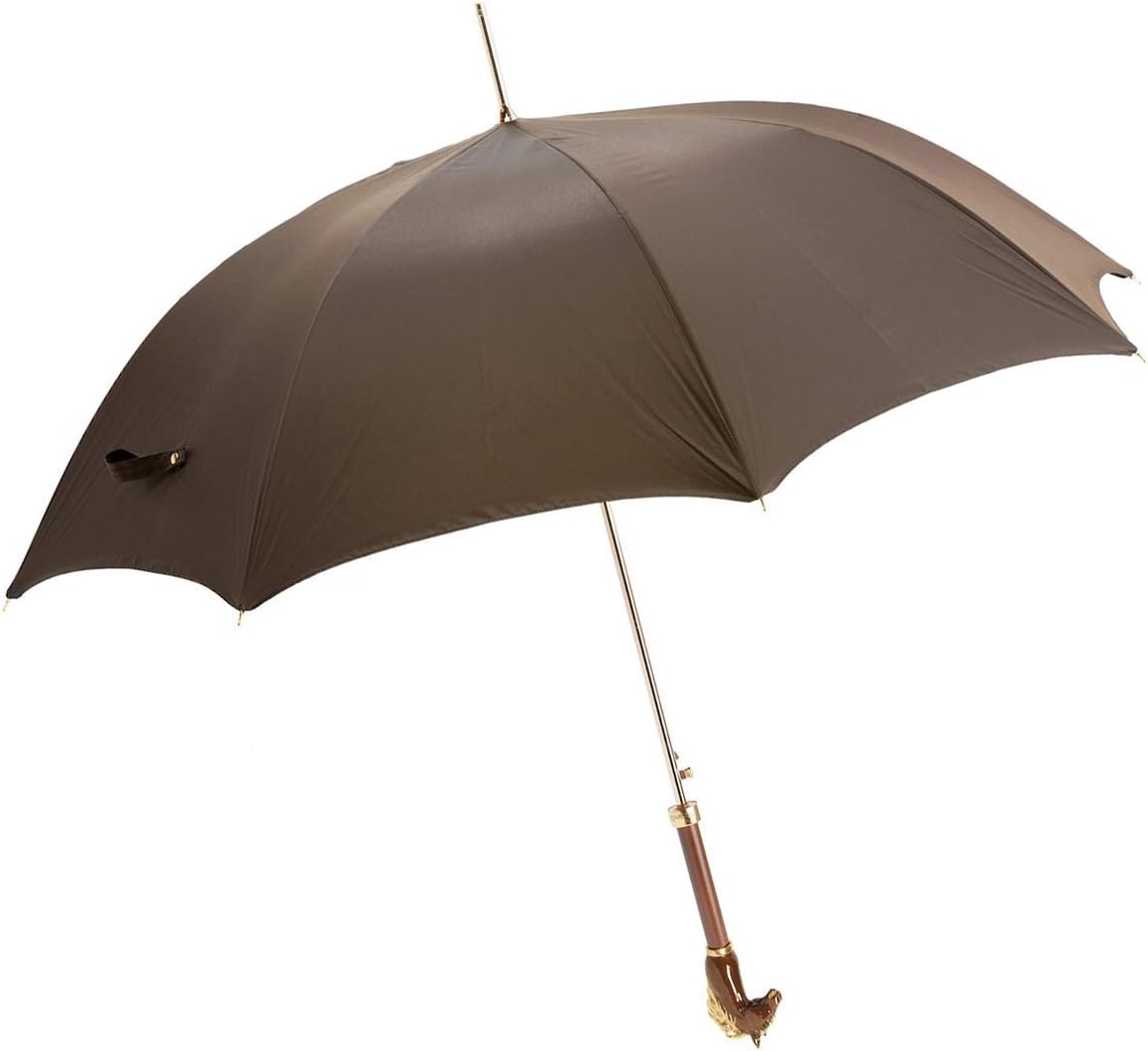 Men's umbrella, Italian accessory, Umbrella cane, Brown horse
