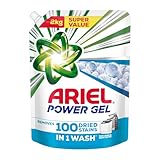 Ariel Power Gel Liquid Detergent for Top Load & Semi Auto – 2kg | Removes 100 Dried Stains in 1 Wash | Faster Dissolving | Long-Lasting Fragrance | Color Protection | At the price of Powders