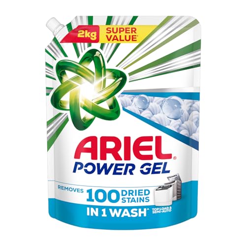 Ariel Power Gel Liquid Detergent for Top Load & Semi Auto – 2kg |...