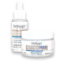 Vista 2 de Delfanti Milano • RETINOL PLUS con ácido hialurónico puro • TRATAMIENTO NOCHE DE TAMAÑO COMPLETO DUO PACK Sérum Regenerador Concentrado y Crema