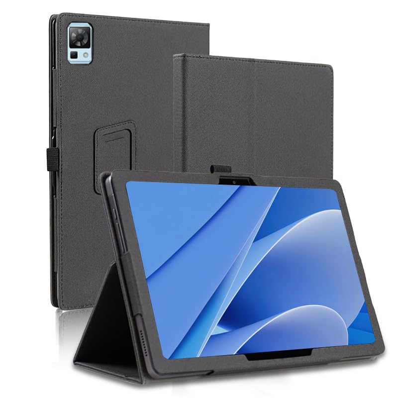 Custodia In Pelle Con Supporto Per Tablet DOO-GEE T40 11 Pollici - Cover Con Funzione Sveglia/Sonno (Nera) - 2