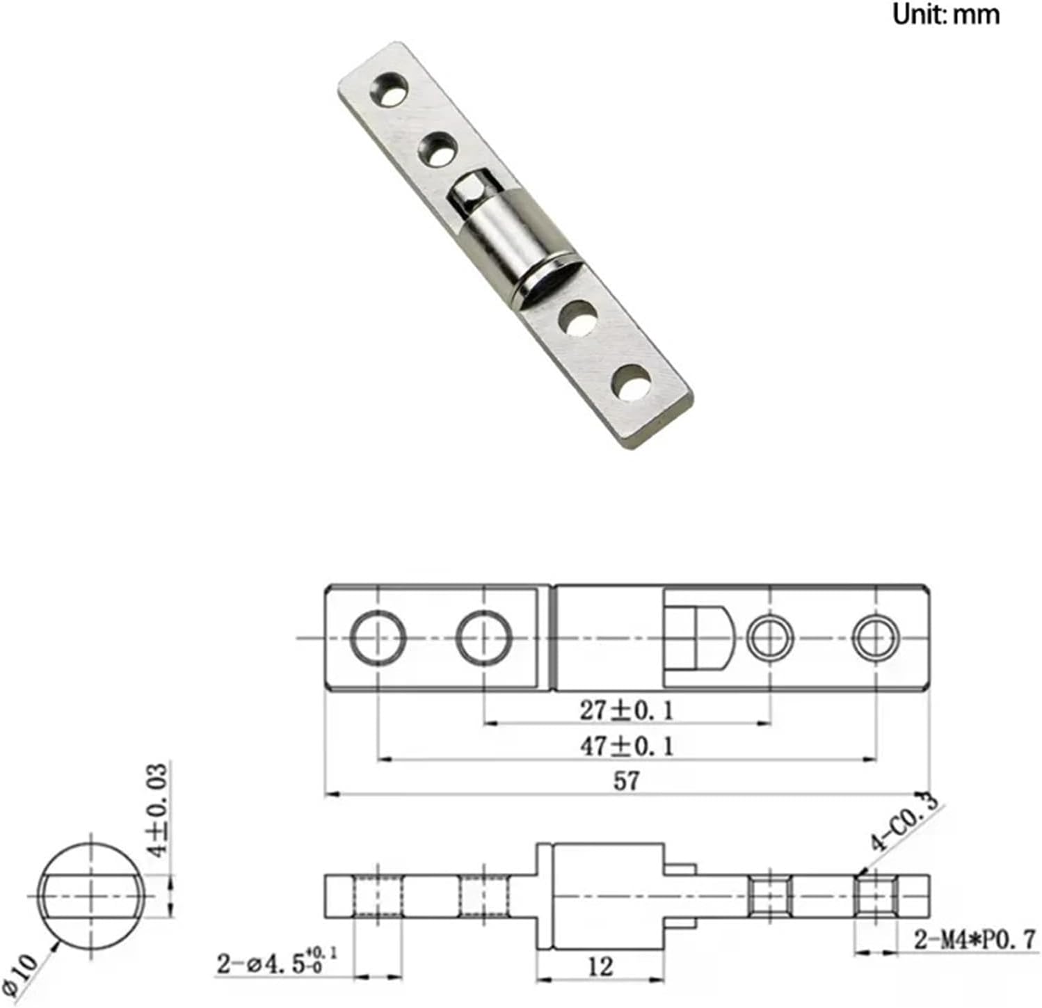 Torque Position Control Hidden Damping Hinge 1Pcs(2.0N.m Torque)